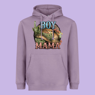 Boy Mama Western Cactus Cowboy Heavyweight Hoodie Designed By Howdyjamesfarm