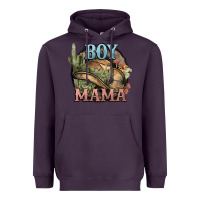 Plum Boy Mama western cactus Cowboy Heavyweight Hoodie - HowdyJamesFarm