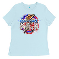 Baby Blue baseball mama Ladies Tee - RacoonDesign