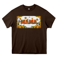 Chocolate Brown sunflowers and butterflies mama license plate Heavy Core Tee - HRA Design Shop