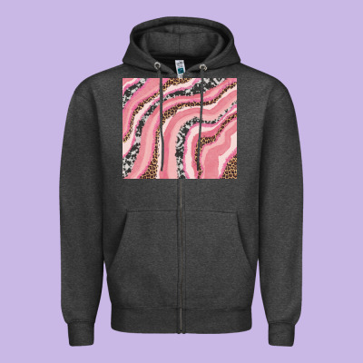 Valentine's Day Watercolor Zipper Hoodie Designed By Ranaportraitstore