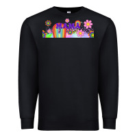 Black boho retro floral mama Premium Sweatshirt - TumblerDesignByShophia
