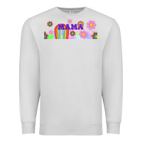 Dove Grey boho retro floral mama Premium Sweatshirt - TumblerDesignByShophia