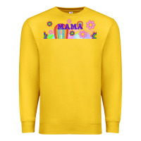 Lemon boho retro floral mama Premium Sweatshirt - TumblerDesignByShophia