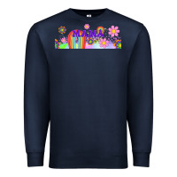 Navy boho retro floral mama Premium Sweatshirt - TumblerDesignByShophia