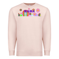 Pale Pink boho retro floral mama Premium Sweatshirt - TumblerDesignByShophia