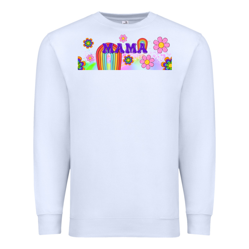 Boho Retro Floral Mama Premium Sweatshirt by TumblerDesignByShophia | Teevron