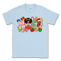 Dusty Blue Noel Afro Girl Baby Classic Tee - CowhideDigitalArt