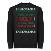 Black this is my ugly christmas Heavyweight Sweatshirt - MaliasSmallBusiness