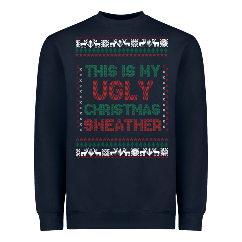This Is My Ugly Christmas Heavyweight Sweatshirt by MaliasSmallBusiness | Teevron