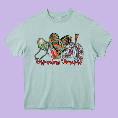 Respiratory Therapist Heavy Core Tee Designed By Racoondesign