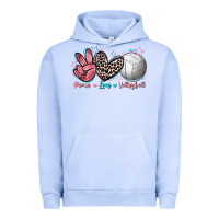Pigment Grape Ice Peace Love Volleyball Urban Hoodie - FaDigitalArtStudio