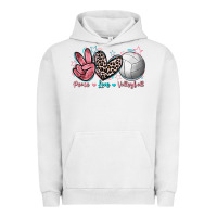 Pigment Lunar Rock Peace Love Volleyball Urban Hoodie - FaDigitalArtStudio