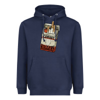 Navy Cowboy killers cigarette package Heavyweight Hoodie - HowdyJamesFarm