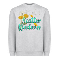 Heather Grey scatter kindness Heavyweight Sweatshirt - NancyCooperArtShop