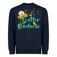 Navy scatter kindness Heavyweight Sweatshirt - NancyCooperArtShop