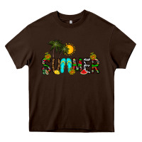 Chocolate Brown summer Heavy Core Tee - CowhideDigitalArt