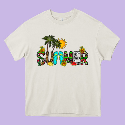 Summer Heavy Core Tee Designed By Cowhidedigitalart