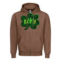Chestnut Lucky Shamrock St Patricks Day Zipper Hoodie - Bettercallsaul