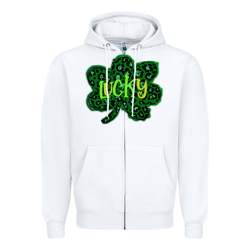 Lucky Shamrock St Patricks Day Zipper Hoodie by Bettercallsaul | Teevron