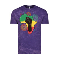 Cloud Purple africa map Vintage Tee - MaliasSmallBusiness