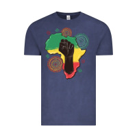 Vintage Denim africa map Vintage Tee - MaliasSmallBusiness