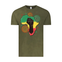 Vintage Olive africa map Vintage Tee - MaliasSmallBusiness