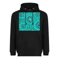Black glitter turquoise Heavyweight Hoodie - TumblerDesignByShophia