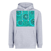 Heather Grey glitter turquoise Heavyweight Hoodie - TumblerDesignByShophia
