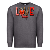 Charcoal Heather Love bug Premium Sweatshirt - HowdyJamesFarm