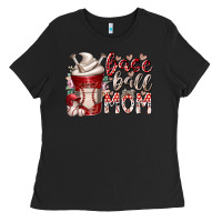 Black baseball mom coffee Ladies Tee - RacoonDesign