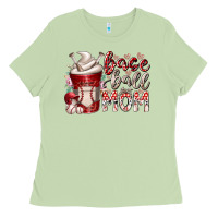 Matcha baseball mom coffee Ladies Tee - RacoonDesign