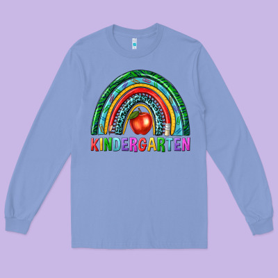 Rainbow Kindergarten Long Sleeve Tee Designed By Nancycooperartshop