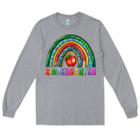 Heather Grey rainbow kindergarten Long Sleeve Tee - NancyCooperArtShop
