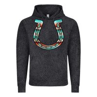 Vintage Black serape turquoise horseshoe Vintage Hoodie - Jasminsmagicworld