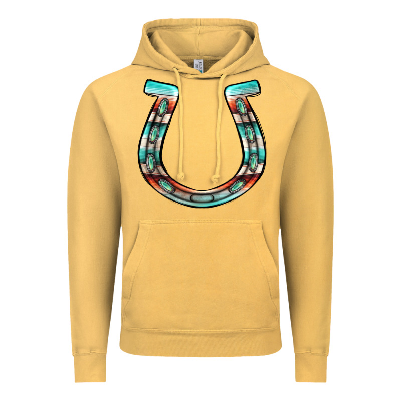 Serape Turquoise Horseshoe Vintage Hoodie by Jasminsmagicworld | Teevron