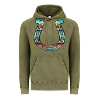 Vintage Olive serape turquoise horseshoe Vintage Hoodie - Jasminsmagicworld