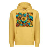 Antique Gold rustic sunflowers Premium Hoodie - TumblerDesignByShophia