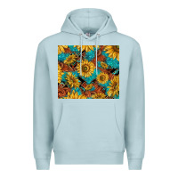 Blue Mist rustic sunflowers Premium Hoodie - TumblerDesignByShophia