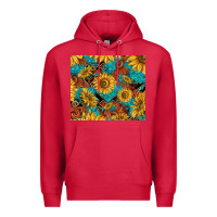 Cardinal rustic sunflowers Premium Hoodie - TumblerDesignByShophia