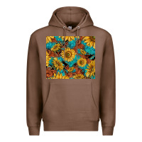 Chestnut rustic sunflowers Premium Hoodie - TumblerDesignByShophia