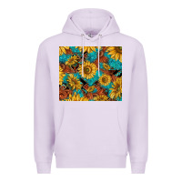 Lilac rustic sunflowers Premium Hoodie - TumblerDesignByShophia