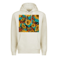 Oatmeal Heather rustic sunflowers Premium Hoodie - TumblerDesignByShophia