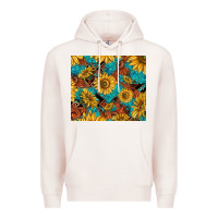 Pale Pink rustic sunflowers Premium Hoodie - TumblerDesignByShophia