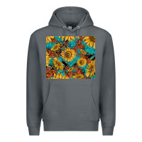 Rock rustic sunflowers Premium Hoodie - TumblerDesignByShophia
