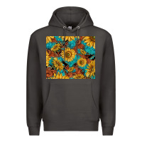 Smoke rustic sunflowers Premium Hoodie - TumblerDesignByShophia