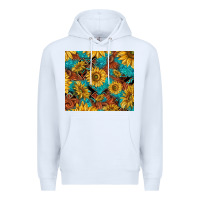 White rustic sunflowers Premium Hoodie - TumblerDesignByShophia