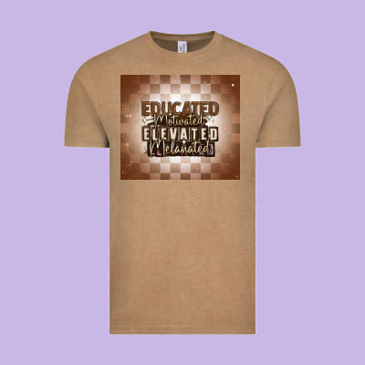 Educated Motivated Elevated Melanated Vintage Tee Designed By Maliassmallbusiness