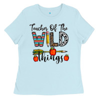 Baby Blue teacher of the wild things Ladies Tee - CowhideDigitalArt