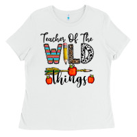 White teacher of the wild things Ladies Tee - CowhideDigitalArt